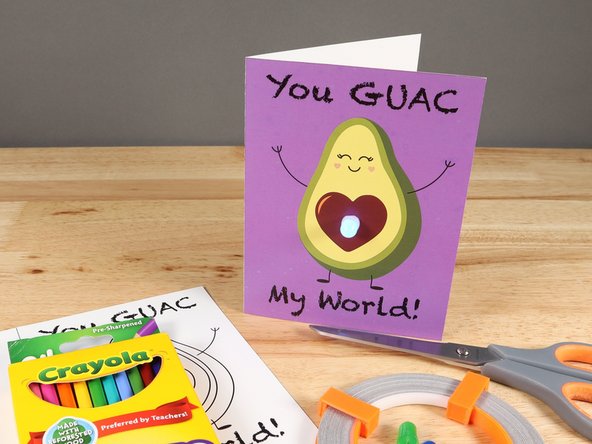 This paper circuits card is a great beginner project. Just follow the steps below to make your card.