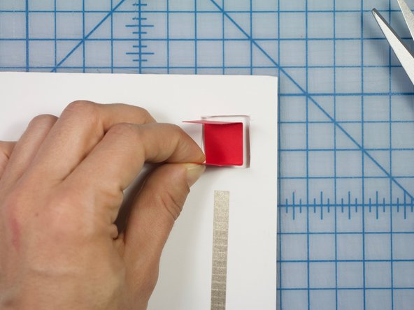 Fold the strip so that it sits inside as shown.