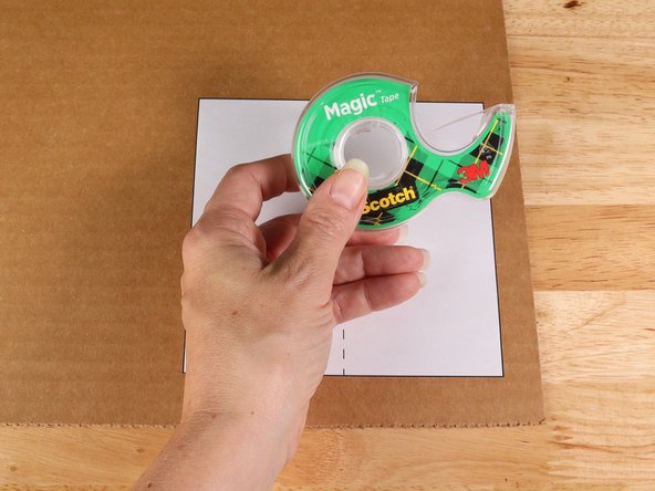 You can trace the template parts onto the cardboard with a pen or marker.