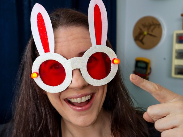 Glue the ears to the frames and wear your glasses.