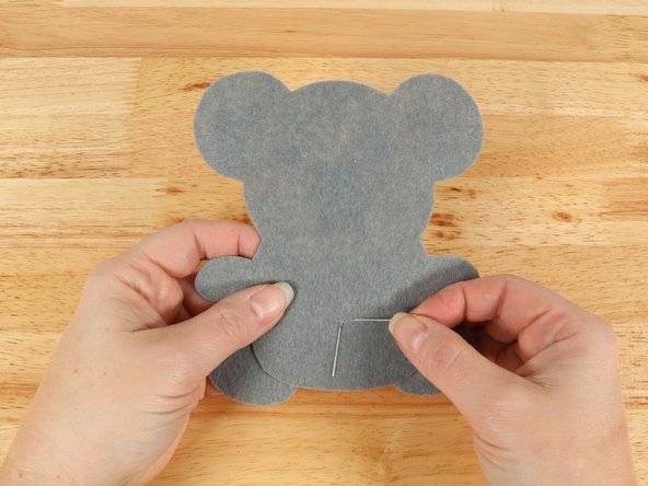 Bend the shorter (Negative) LED leg down toward the bottom and the longer (Positive) LED leg over towards the right.