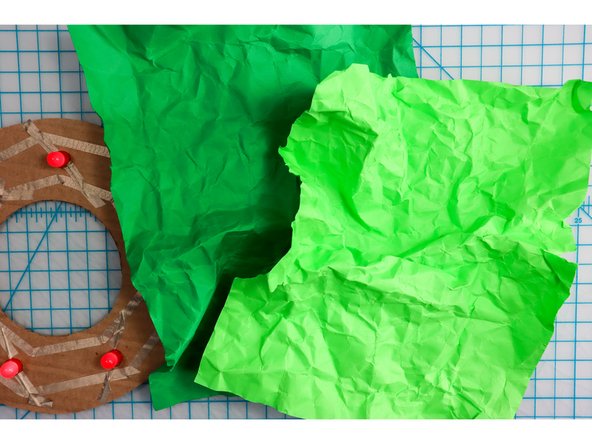 I used 60 lb green cardstock and crumpled it up.