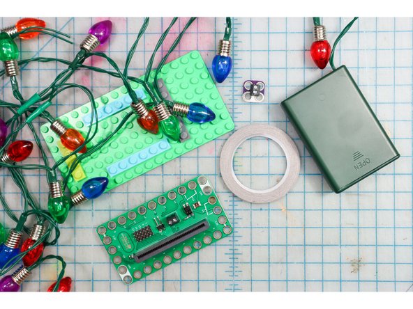 Find a set of battery-powered Christmas lights.