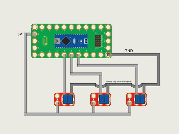 We're going to mount our Crazy Circuits Robotics Board and other components to a LEGO baseplate and use Maker Tape to connect three Potentiometer Chips.