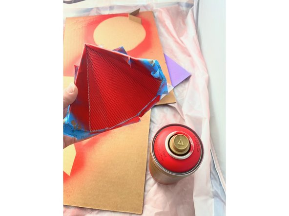 We used silver and red spray paint to add color and shine.