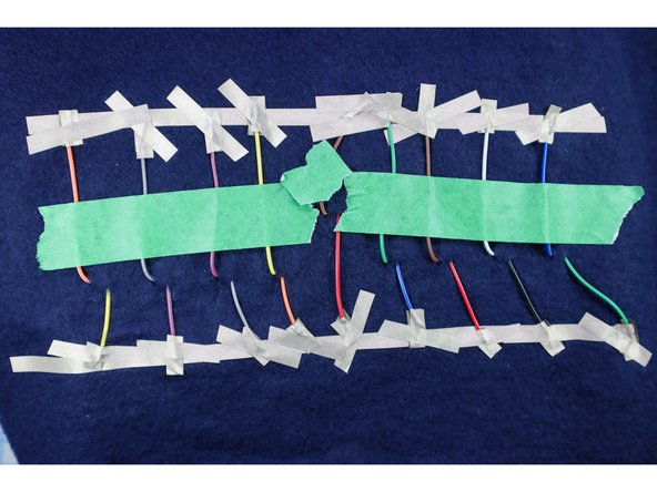 Connect all of the wires on top to each other with a long piece of Maker Tape.