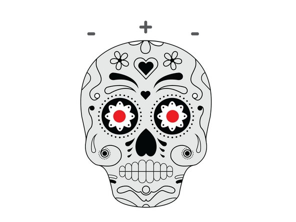 The longer (positive) legs of the LEDs should be on the inside (closer to the center) and the shorter (negative) legs should be on the outside edge.