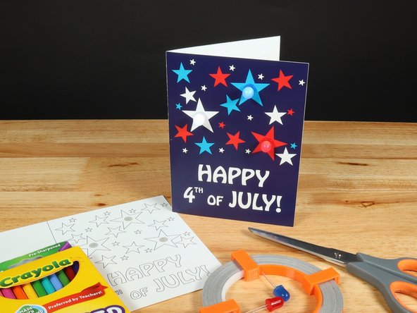 This paper circuits card is a great beginner project. Just follow the steps below to make your card.