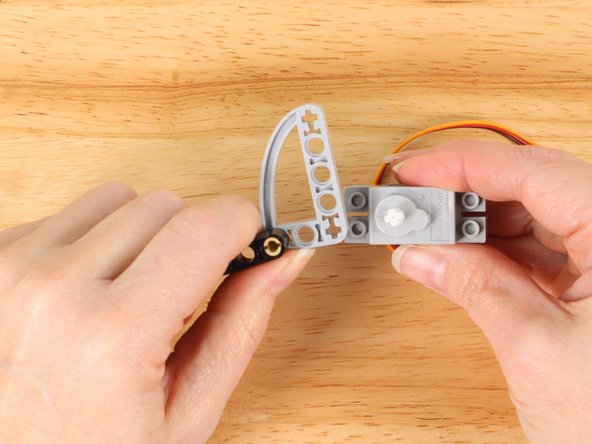 Remember that you can adjust the LEGO piece attached to the servo shaft. Rotate it 90 degrees clockwise or anticlockwise, or a full 180 degrees.