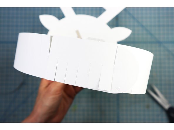 One side's fringe will face up and the other will face down so that you can interlock them as shown.