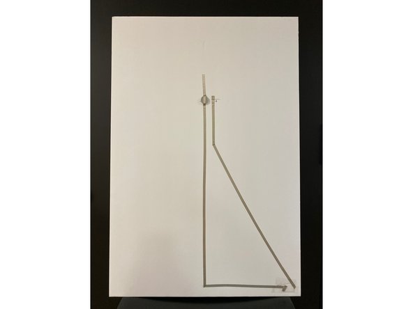 Adhere Maker Tape to the positive side of the LED, then continue to connect this piece with the piece of Maker Tape coming from the other side of the switch.