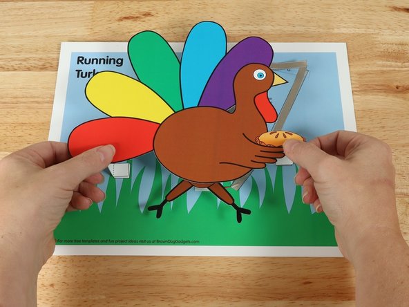 Place the turkey atop the standoffs so the legs are visible at the bottom of the turkey