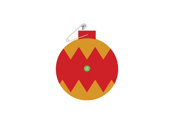 You can use a hole punch to make a large hole in the cap portion of the ornament.