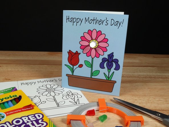 This paper circuits card is a great beginner project. Just follow the steps below to make your card.