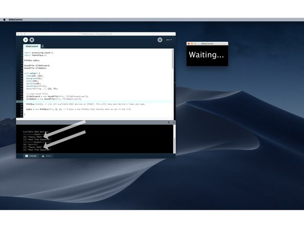 With the sketch open in Processing and your controller plugged in click the Run button. If it works, you're all good!