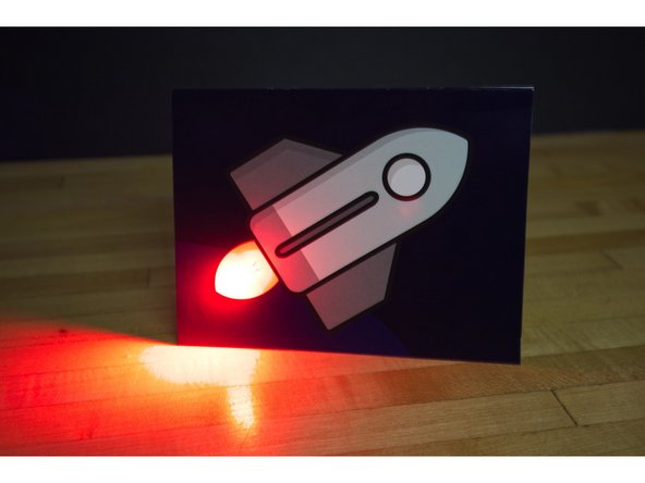 Once you connect your circuit your rocket will light up!
