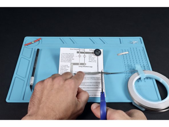 Measure and cut the tape length for path &quot;e&quot; so it's also about 1/4&quot; longer than shown.