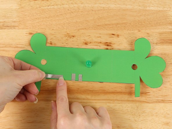 Add Maker Tape to path H. This path does not connect with any other pathway until the project is folded up.