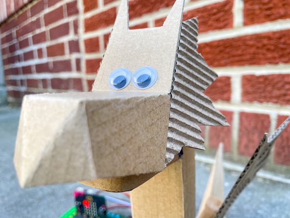 When you press the button, the dragon will flap his wings and breath his fire - in a friendly way of course!