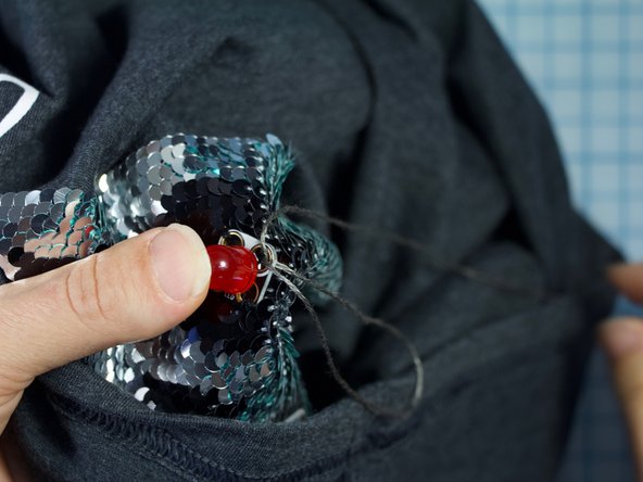 Turn the shirt right side out.