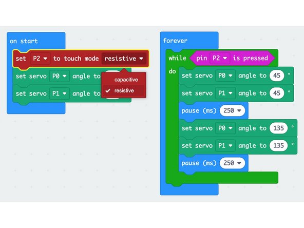 If you're using v1 of the micro:bit, you'll have to make a few small tweaks since it uses resistive touch instead of capacitive.