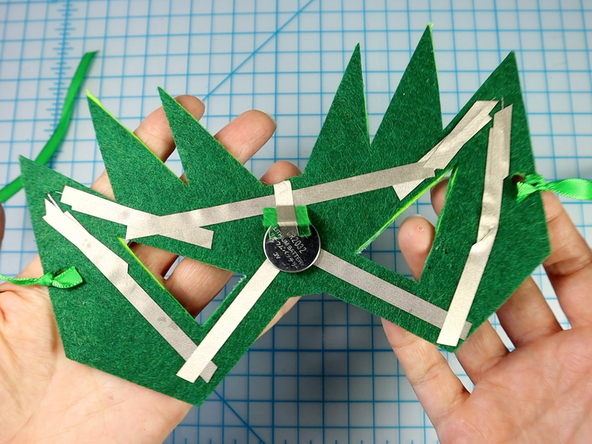 Follow the instructions on the template to add the circuit to the back.