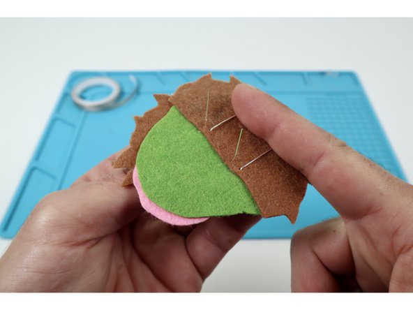 Bend both Short LED Legs flat upwards against the back of the project.