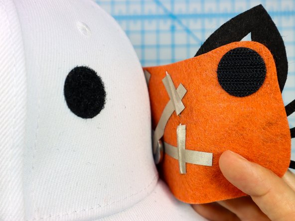 Carefully peel the hook and loop apart and squeeze each dot separately to set the adhesive.