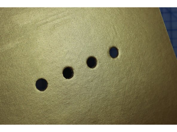 Tip: You can poke the 10mm LED through the holes from the front side to make the edges nice and smooth.