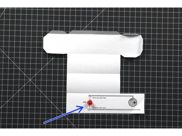 Prepare and place the 10mm red LED to its position in the circuit.