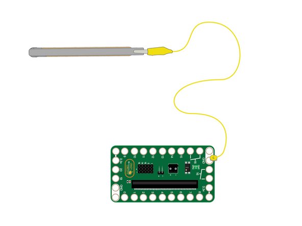 Once you've got your stylus built you can connect it to the GND pin on the Bit Board.