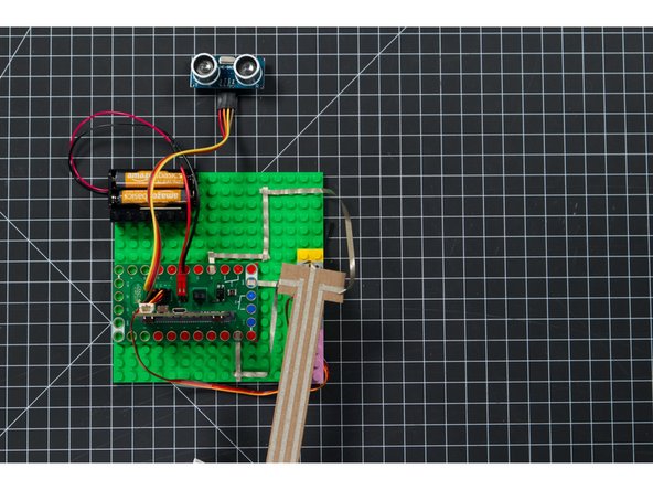 Plug in your battery pack so your circuit gets power.
