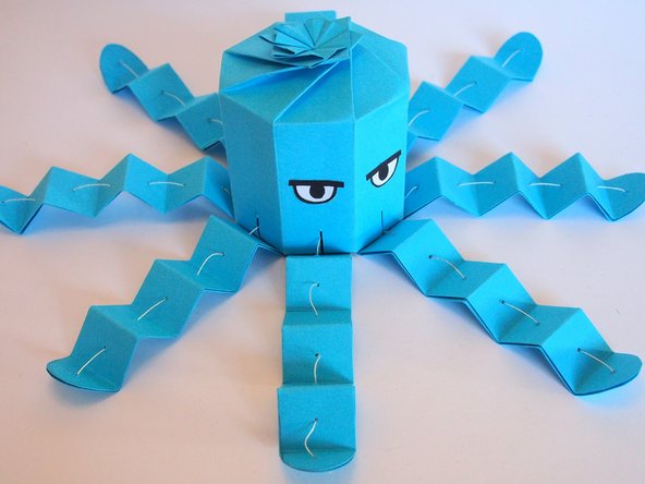 If you're feeling up to a challenge, you can also make the body using the origami method, which results in the twisty-top on this Octobot
