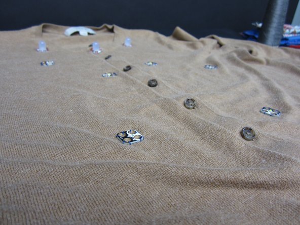 Make sure you're lining up the Positive and Negative sides of all your parts to make sewing easy.