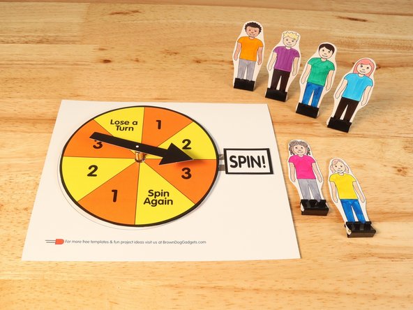 Use your characters and spinner to play your favorite board game or a new game of your creation!