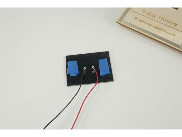 The solar panel will have two wires attached to it, a red wire for Positive, and a black wire for Negative.