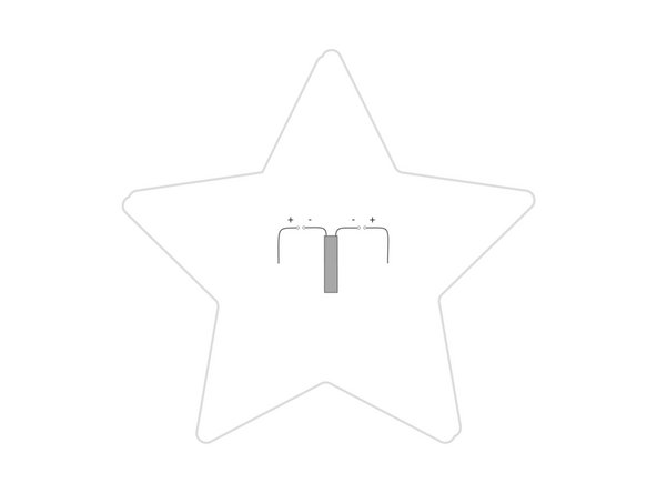 Add the center piece of Maker Tape to the LED legs. (This will connect the negative legs to the negative side of the battery.)