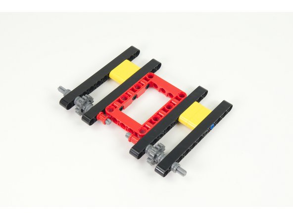 The bushing should fit tight against the outside beams we just added.