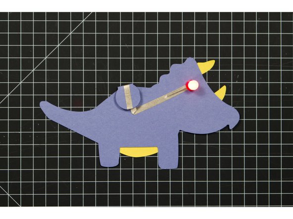 If you wanted to, you could use two tape loops (one for each side of the battery) and turn on and off your circuit without the need of a binder clip.