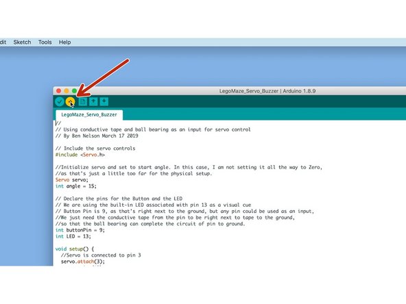 In the Arduino software, open the file.