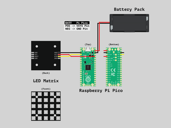 We'll now connect our 2AAA Battery Pack. (Make sure you do not have the batteries installed yet!)