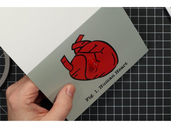 Push it in until it's flush against the surface of the paper.