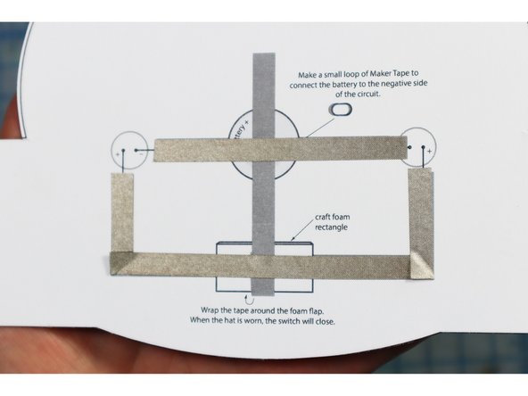 Add Maker tape to the top and bottom lines as shown.