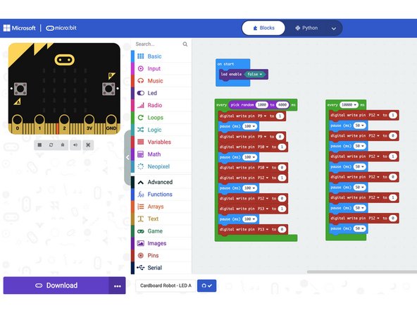 Download code to the micro:bit, available here.