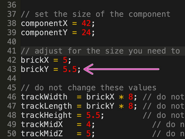 There’s one more trick for the brickY size. You can use half sizes. So if 5 isn’t quite enough try using 5.5