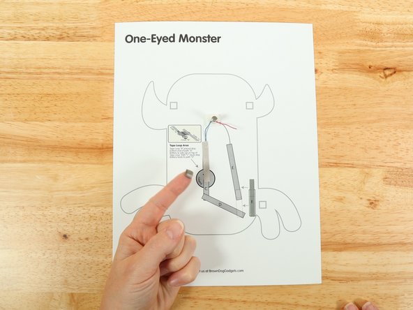 Make a loop of tape (sticky side out) using a short piece of Maker Tape, and stick it atop the end of Path A.