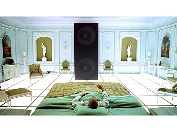 We do recommend monolithic speakers, which work best if they are black in color and very tall in size.