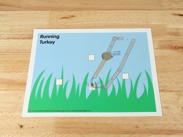 Make sure the Positive side of the Battery is facing upwards, with the Negative side stuck down to the tape loop.