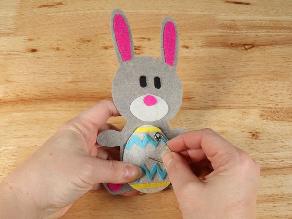 Use a safety pin or a push pin to poke two holes through the felt for the LED legs to go through.