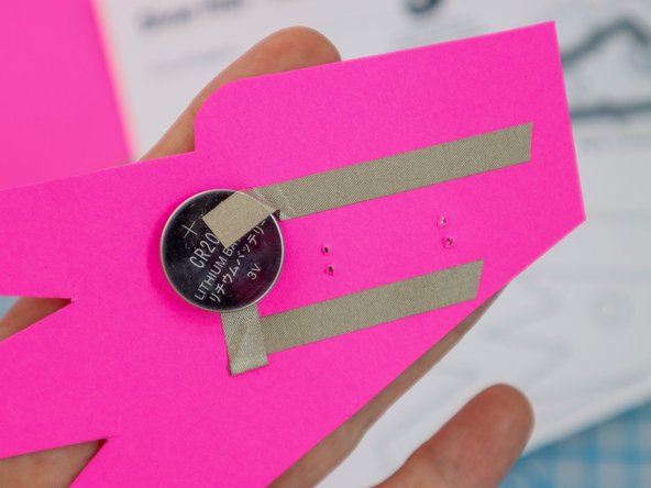 Follow the diagram on the template to build the circuit.